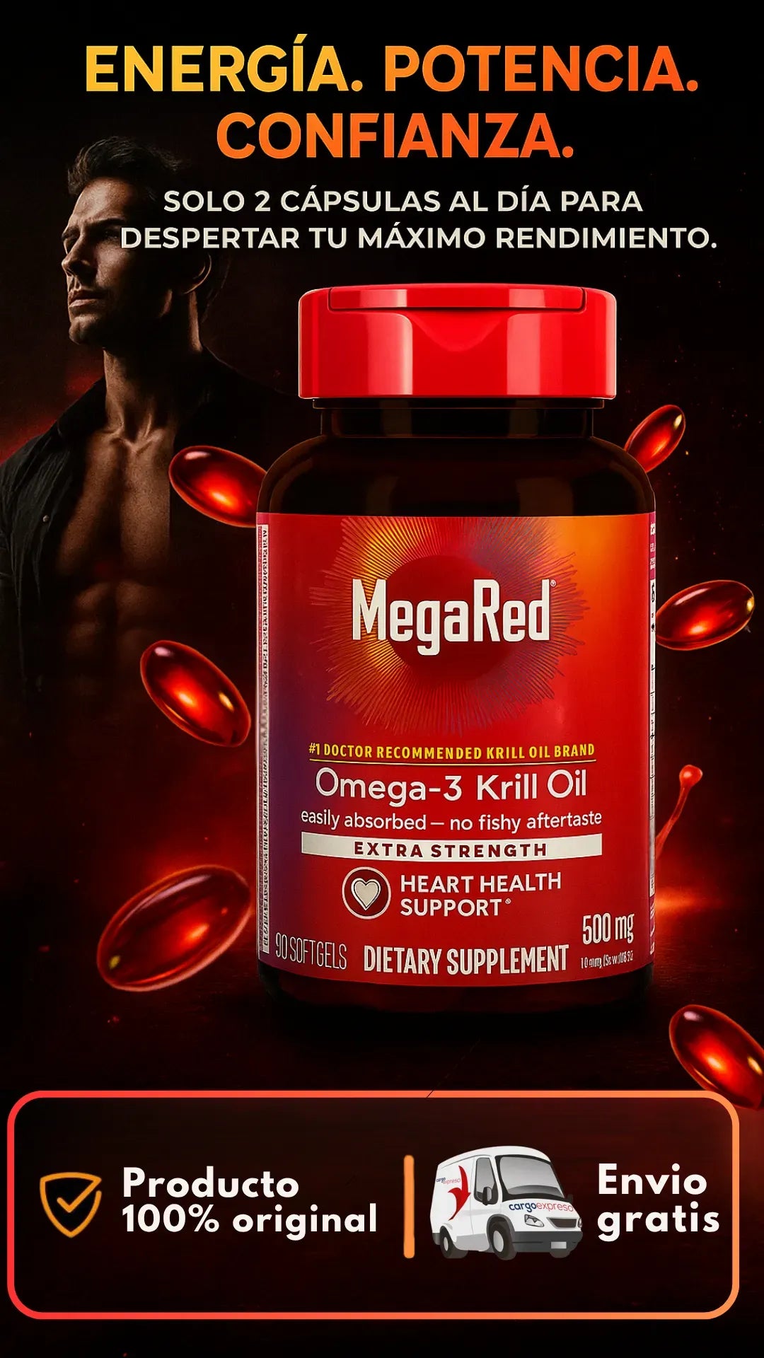 Mega red | Omega 3 rojo premium