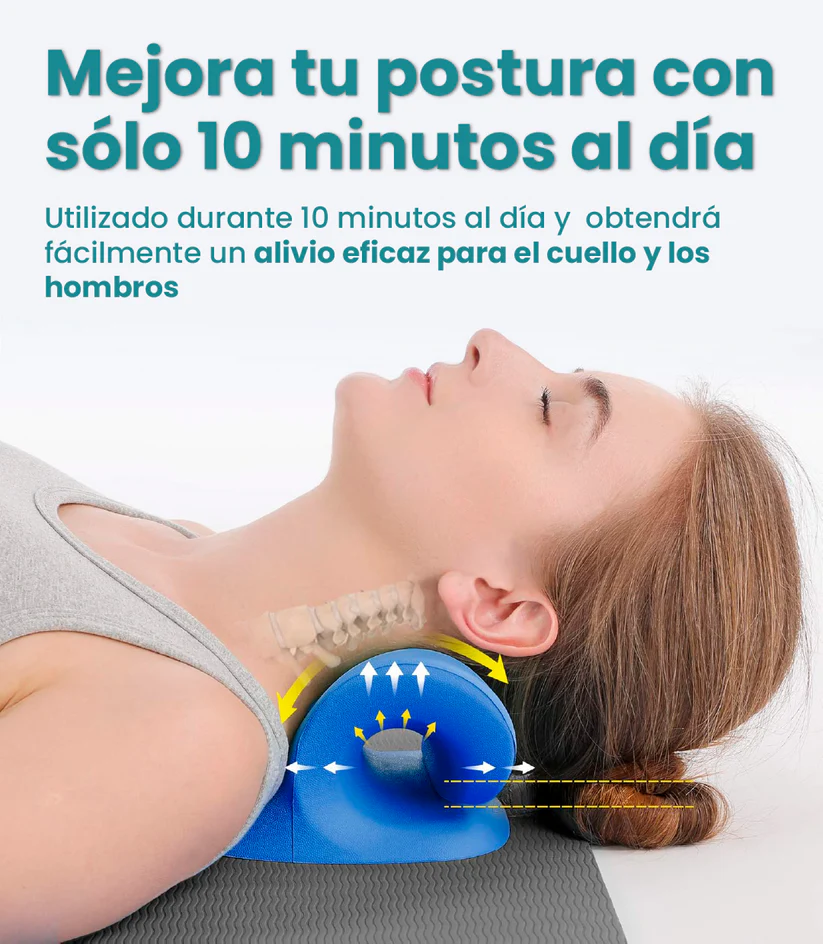 Almohada Tracción cervical®  Alivio de la columna y cervical desde casa | + 2 REGALOS SORPRESA