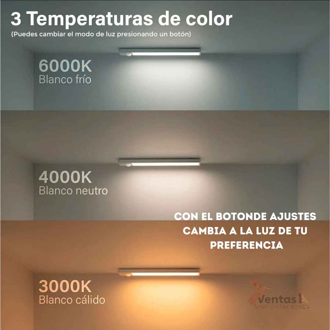Luz LED con Sensor de Apagado | PROMOCION 4 UNIDADES POR 99.00🎁