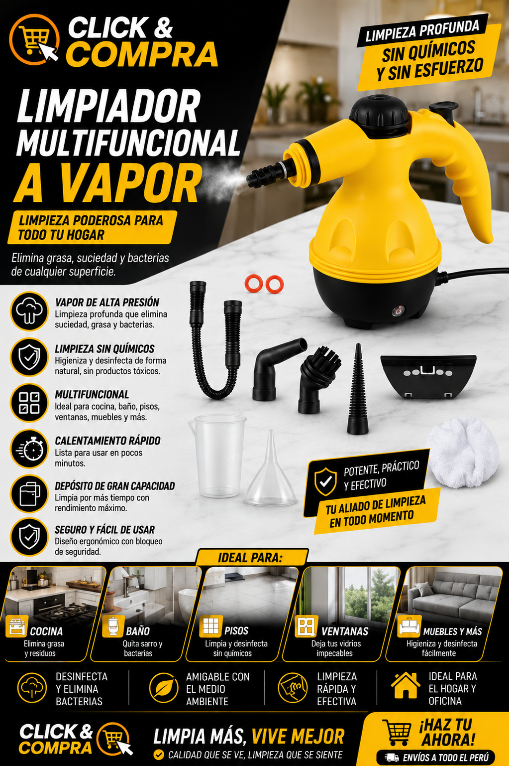 LIMPIADOR A VAPOR MULTIFUNCIONAL