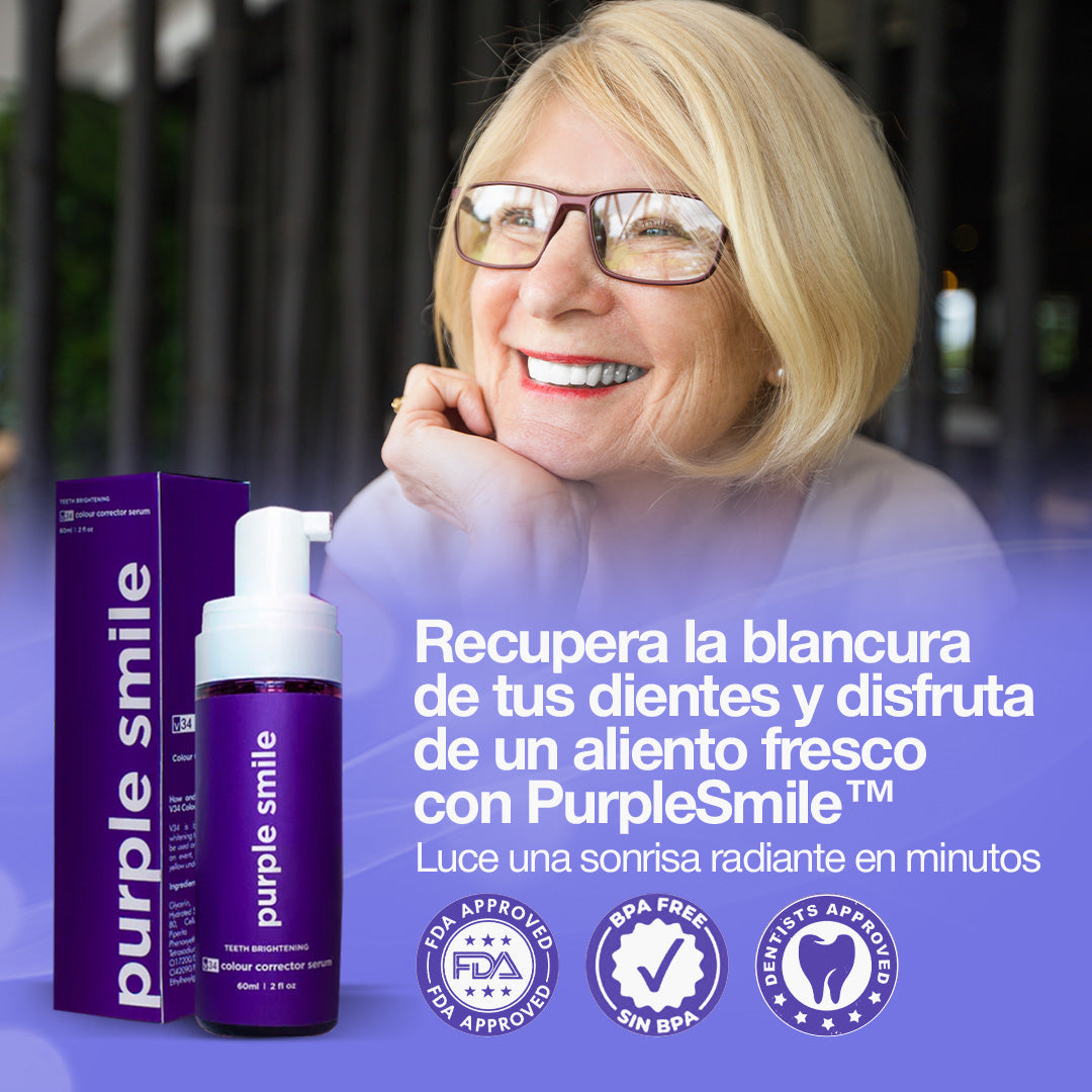 PurpleSmile™ | Di adiós a años de manchas y mal aliento