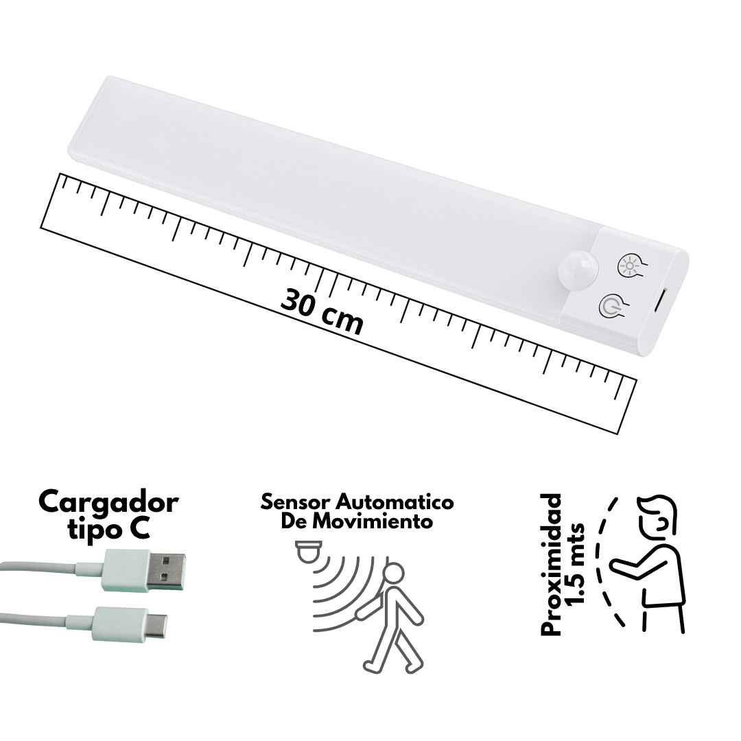 Luz LED con Sensor de Apagado | PROMOCION 4 UNIDADES POR 99.00🎁