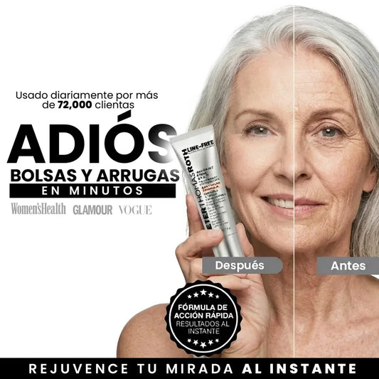 LINE-FREE | TENSOR TEMPORAL + BRUSH | OJOS LIBRES DE ARRUGAS AL INSTANTE