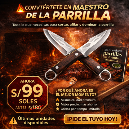 🔥 CUCHILLO MONGOL PREMIUM — ¡Paga 1 y Llévate 2! ⚔️ Calidad Profesional al Mejor Precio 🔥