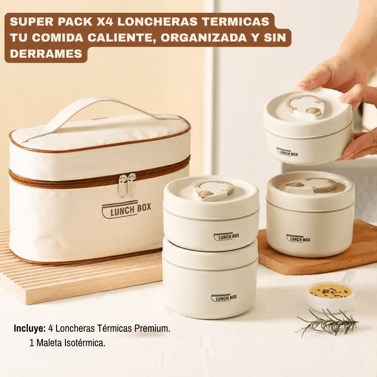 PACK LUNCHBOX®: 4 Loncheras Térmicas + Maleta +  ¡Obsequio!