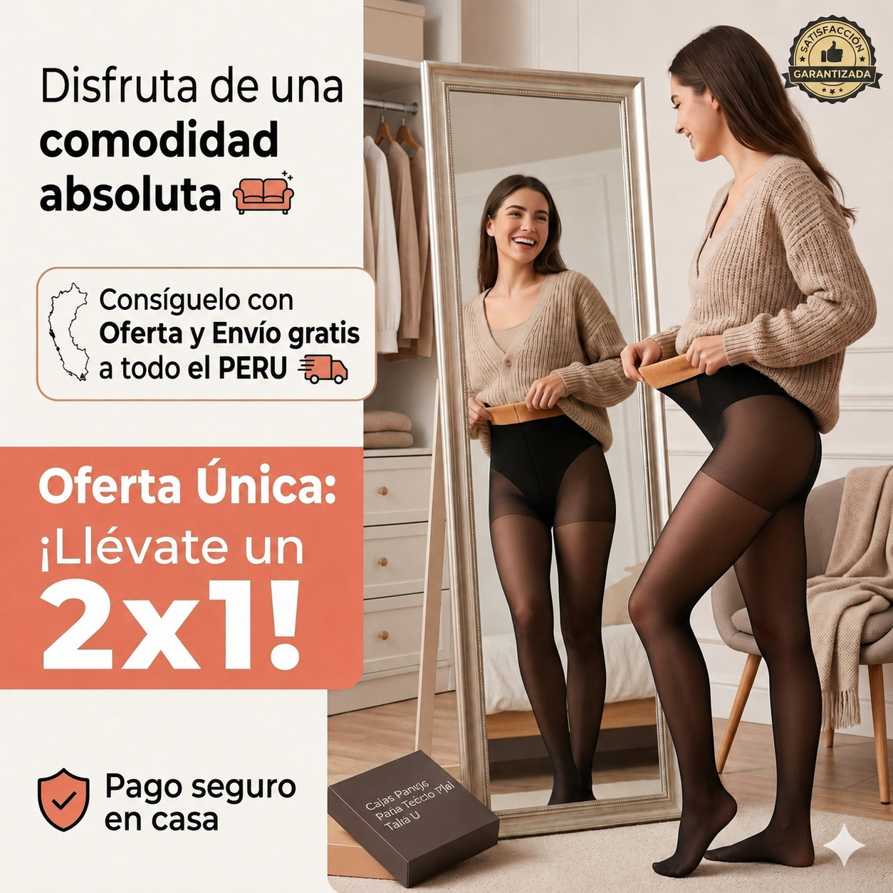 Calza Pantys De Polar Efecto Piel | talla unica
