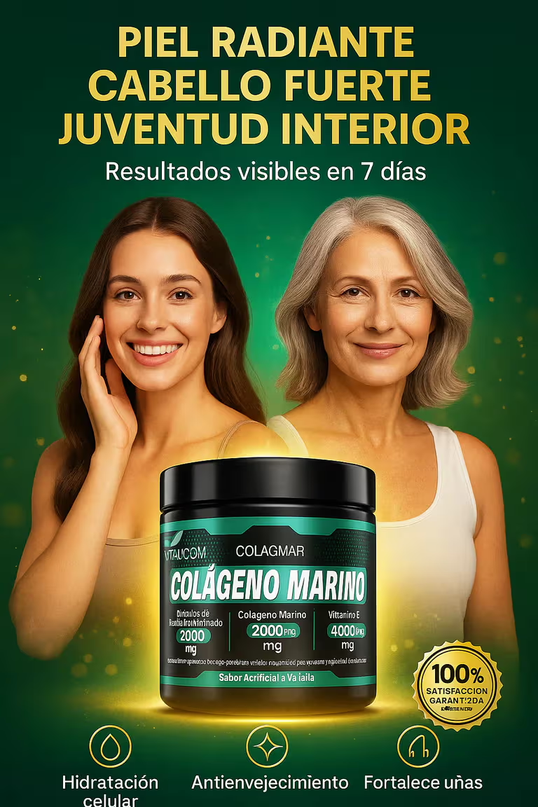 COLAGENO MARINO - PIEL RADIANTE, CABELLO RADIANTE, JUVENTUD INTERIOR