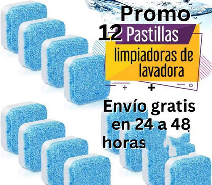 Pack de 12 tabletas limpia lavadora - DeepClean™