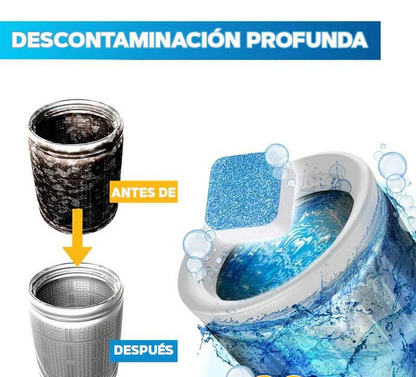 Pack de 12 tabletas limpia lavadora - DeepClean™