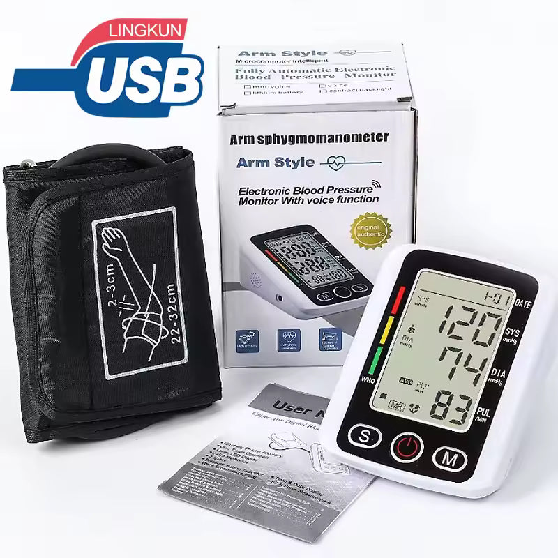 🩺 Tensiómetro de Brazo con Voz en Español – Cuida tu Salud Desde Casa facil y Seguro