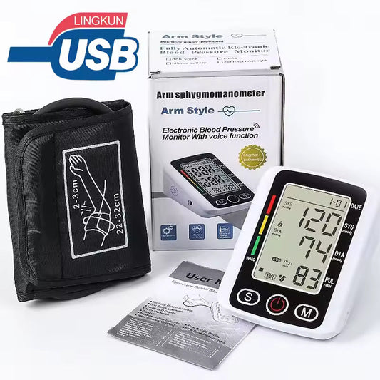 🩺 Tensiómetro de Brazo con Voz en Español – Cuida tu Salud Desde Casa facil y Seguro