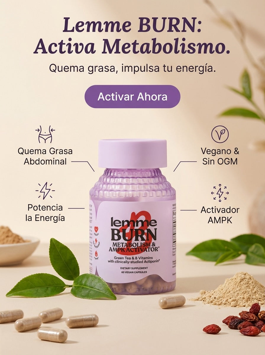 Lemme Burn – Cápsulas para Activar el Metabolismo y Quemar grasa (60 Cápsulas)