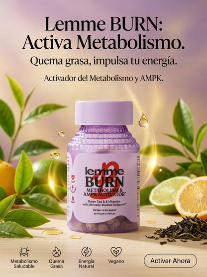 Lemme Burn – Cápsulas para Activar el Metabolismo y Quemar grasa (60 Cápsulas)
