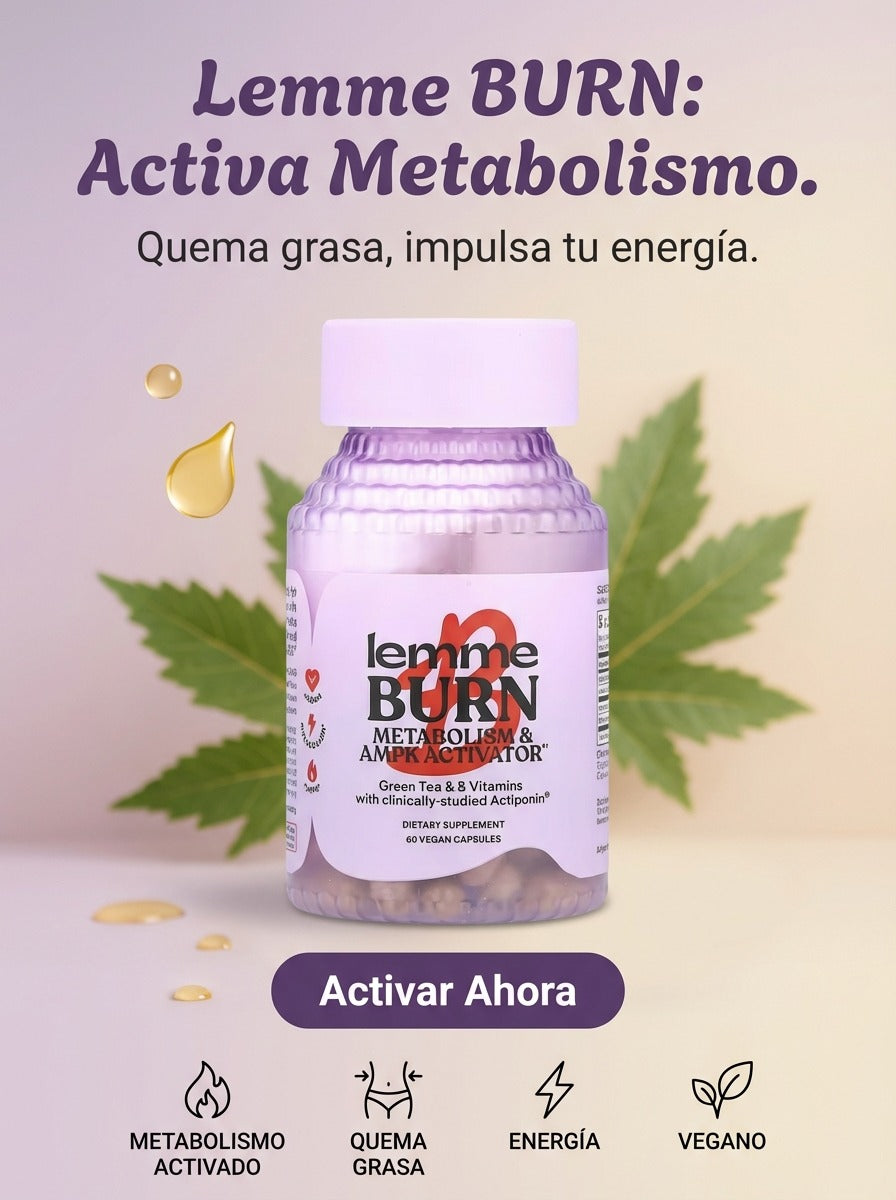 Lemme Burn – Cápsulas para Activar el Metabolismo y Quemar grasa (60 Cápsulas)