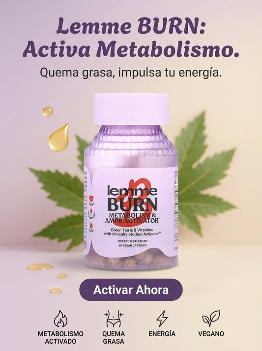 Lemme Burn – Cápsulas para Activar el Metabolismo y Quemar grasa (60 Cápsulas)