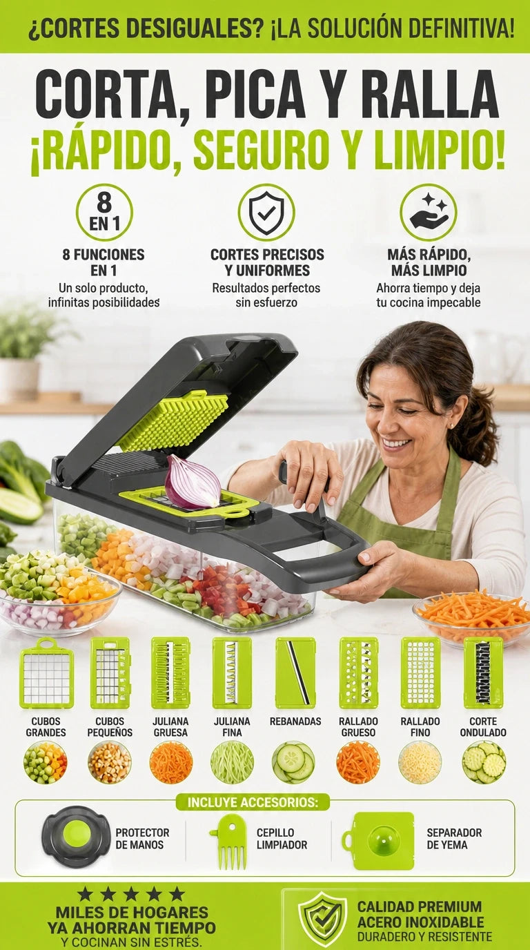 PICADOR DE VERDURAS MULTIFUNCIONAL