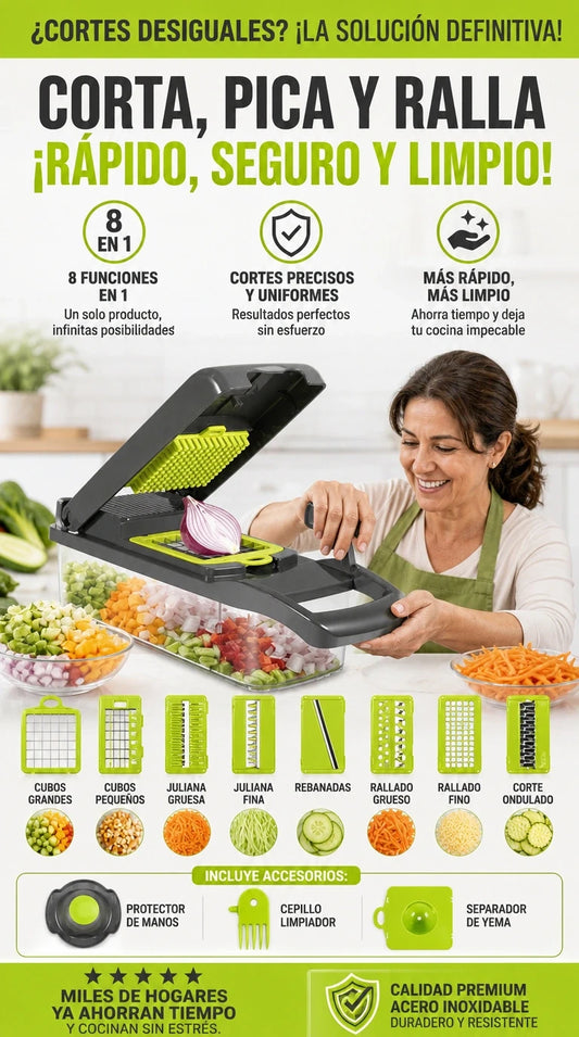 PICADOR DE VERDURAS MULTIFUNCIONAL