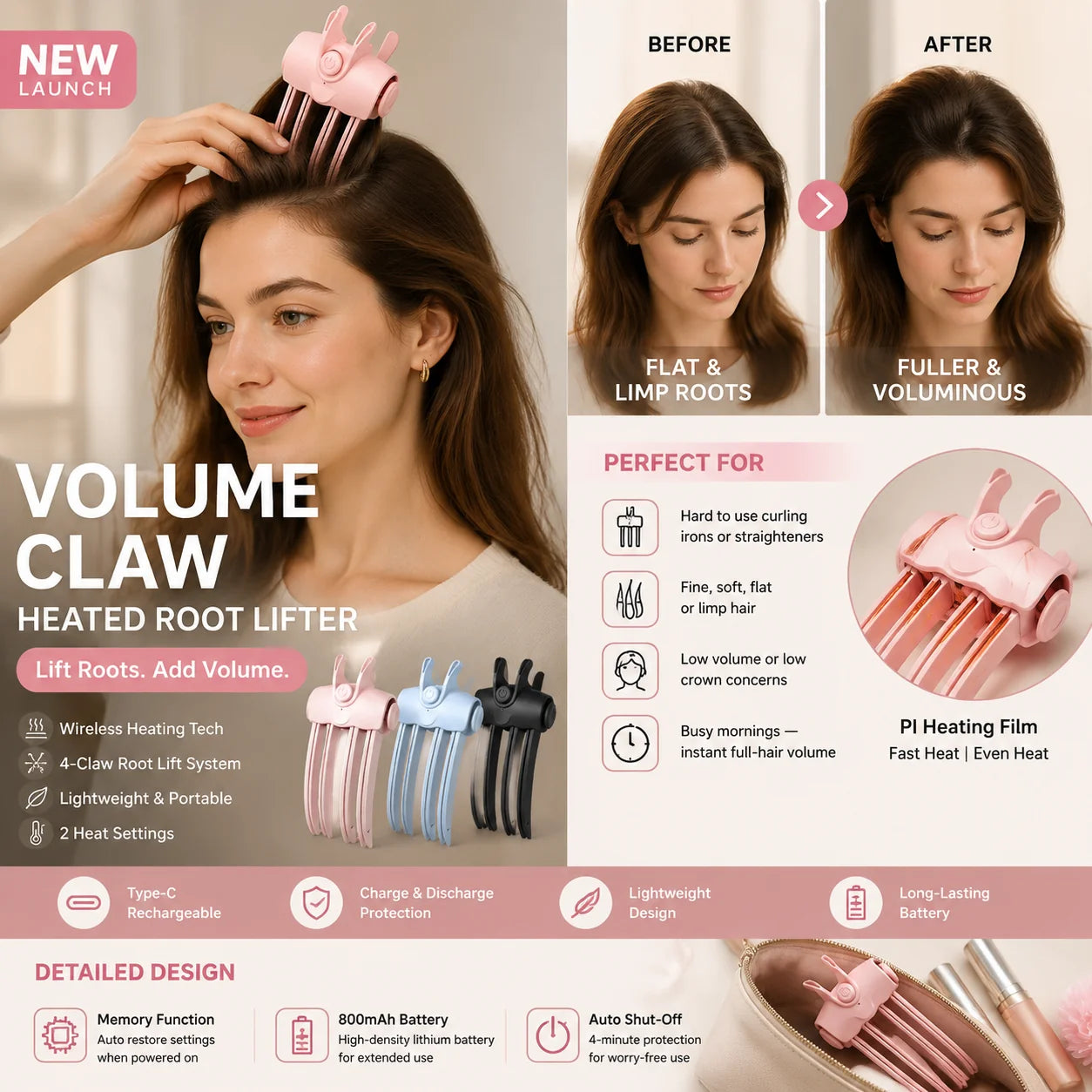 Voluminizador de cabello