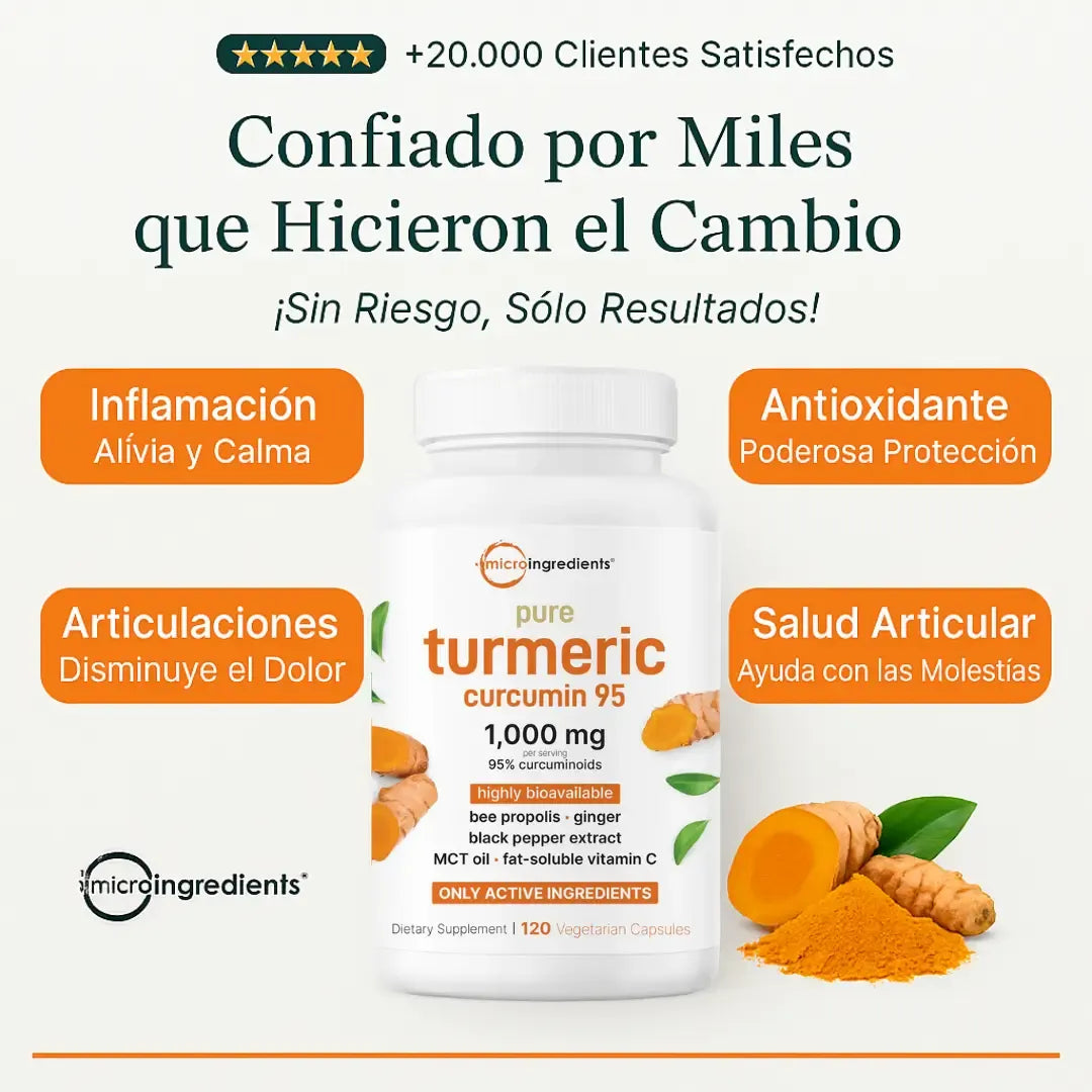 El Antiinflamatorio Natural Más Potente – Cúrcuma 95%