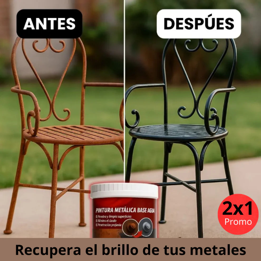 PACK: 2x1 Pintura Antióxido - Elimina el Óxido Fácil - Recupera Metales en Solo Minutos