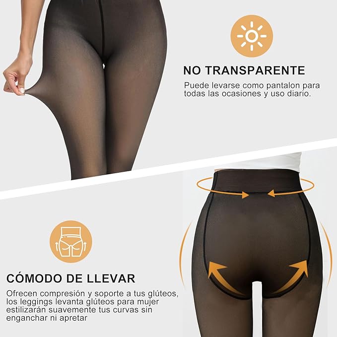 Calza Pantys De Polar Efecto Piel | talla unica