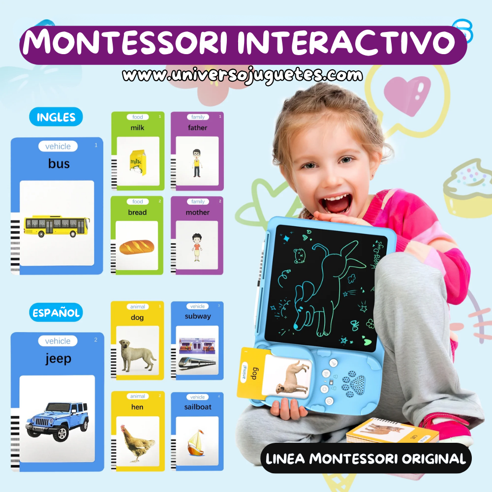 Montessori original interactivo +250 Palabras | Aprende ingles jugando 🎁